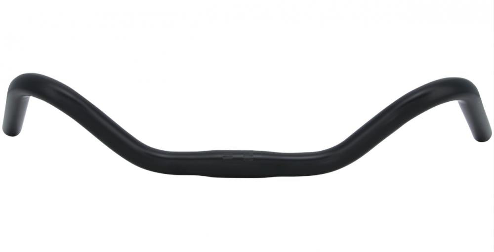 Ergotec Stuttgarter Lenker 550mm schwarz, ergonomischer City- und Trekkinglenker aus Stahl mit 72mm Rise.