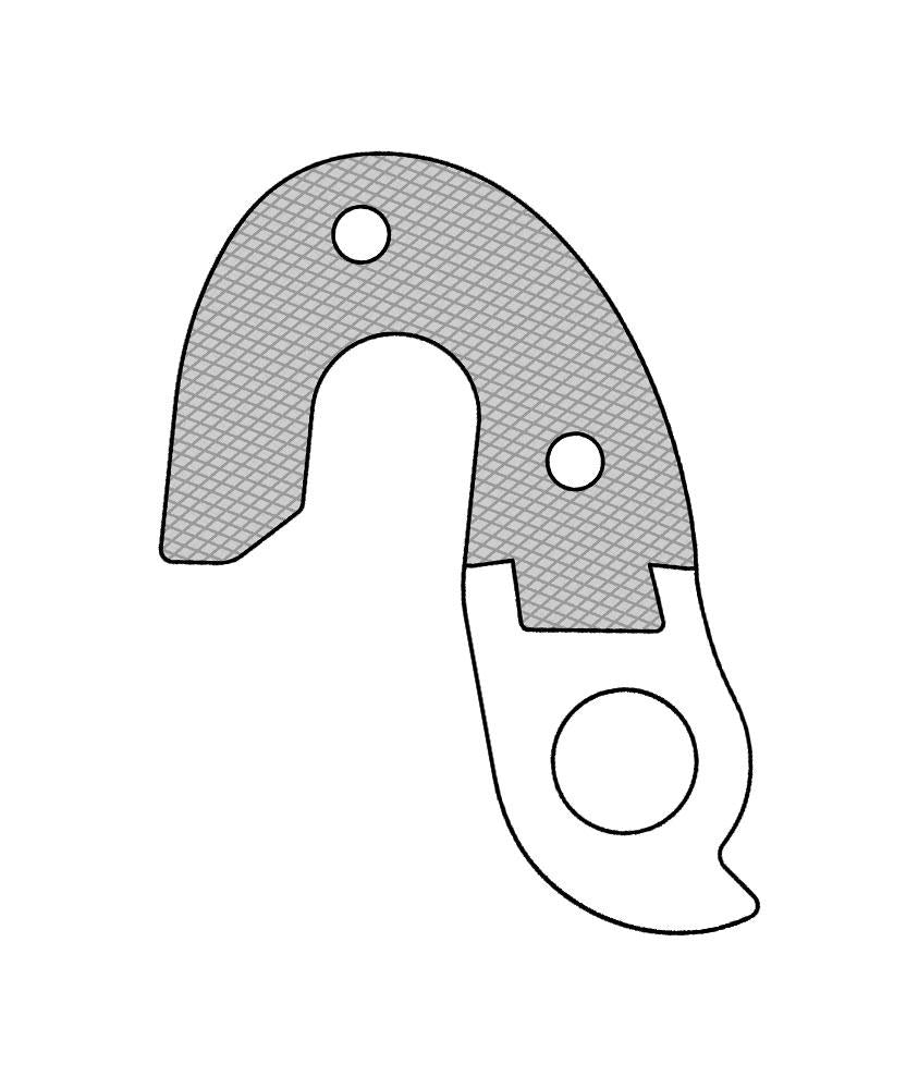 Marwi GH-285 Schaltauge für Cube Litening C62/C68 Modelle 2015-2017, Aluminium 6061, inkl. Schrauben, eloxiert, 2-Schrauben-Befestigung