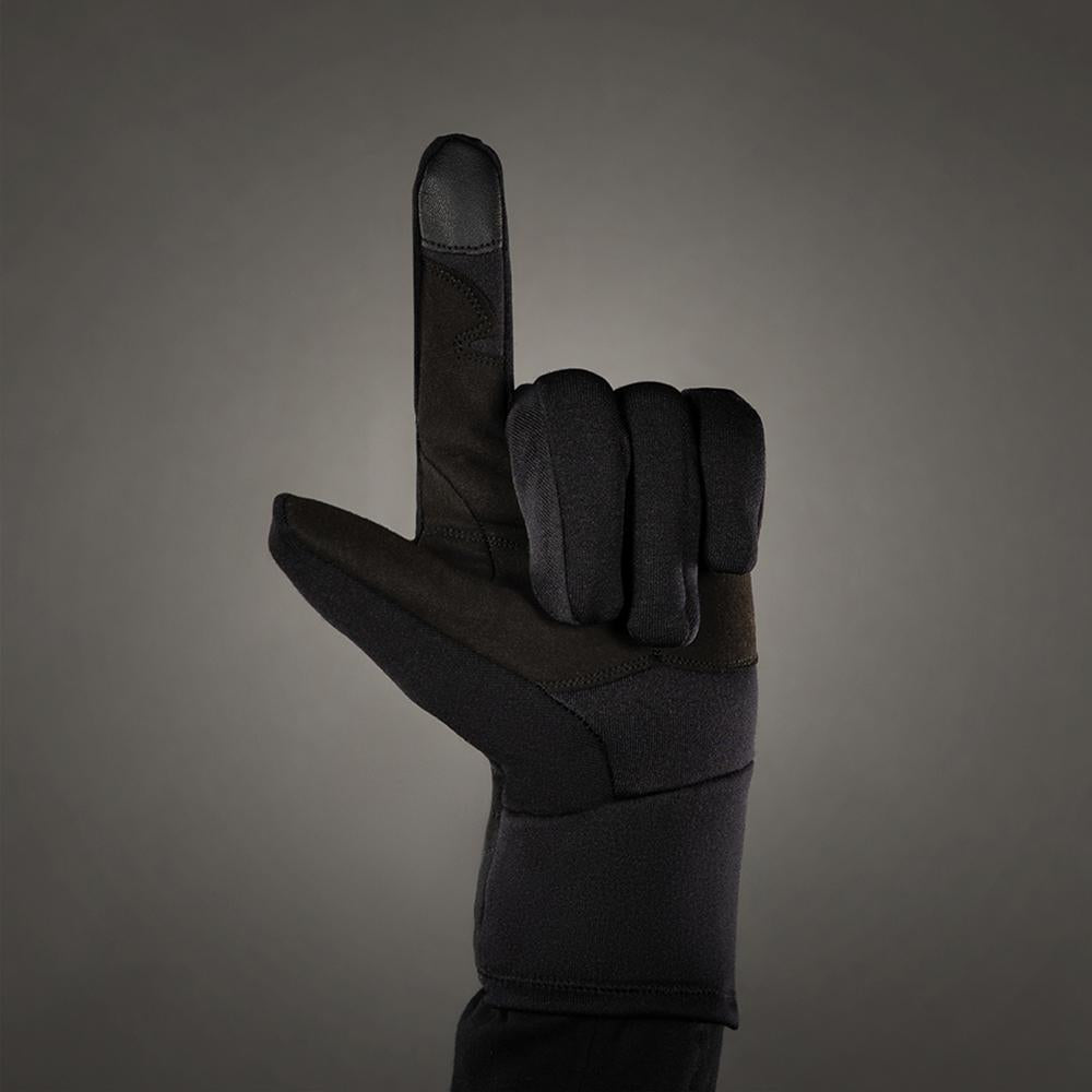 CHIBA Polarfleece Titan - Radhandschuhe XS schwarz, Polartec & Primaloft, winddicht, Touchfunktion