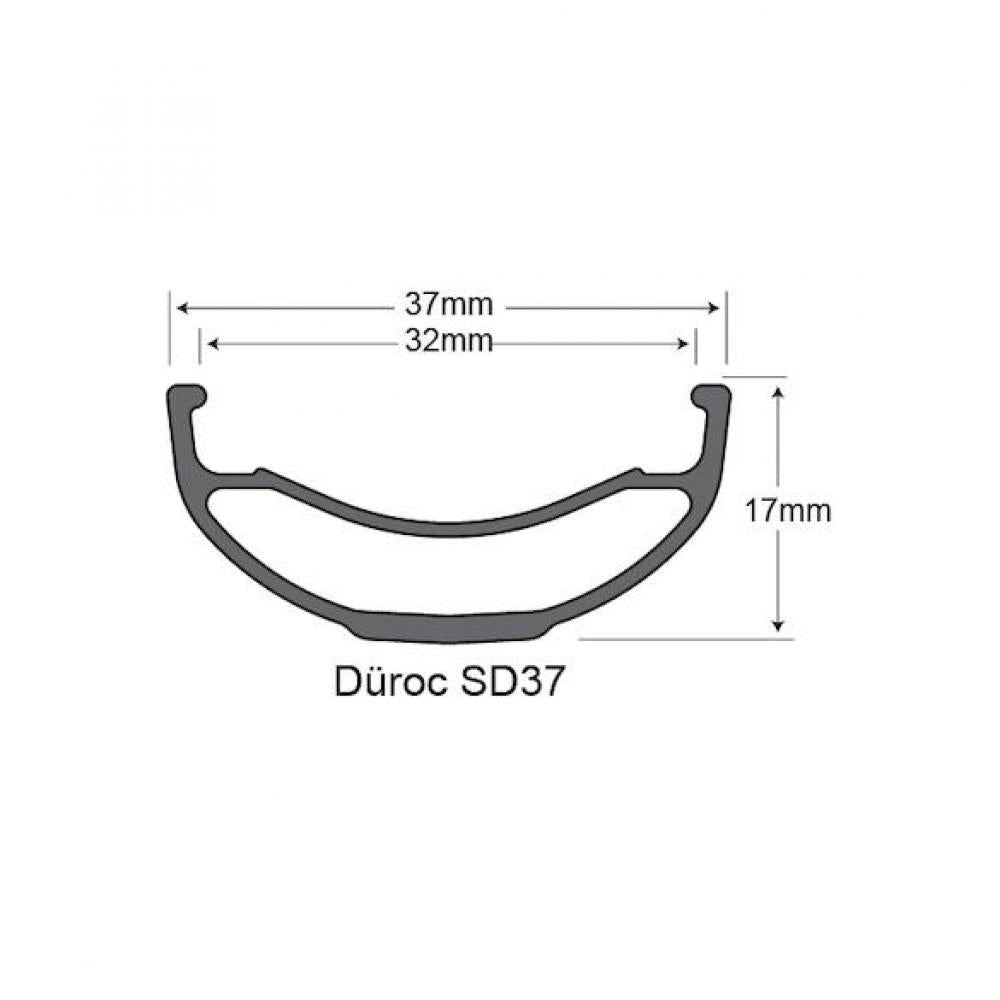 SUNringle Felge Düroc SD37 29" 32 Loch Schwarz - robuste Tubeless-Ready-Enduro-Felge