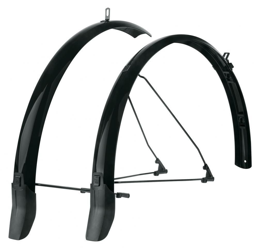 SKS Bluemels Cable Line Schutzblech-Set 28\" 55 mm schwarz-glänzend mit integrierter Kabelführung für Rücklicht, geeignet für Reifen bis 47 mm