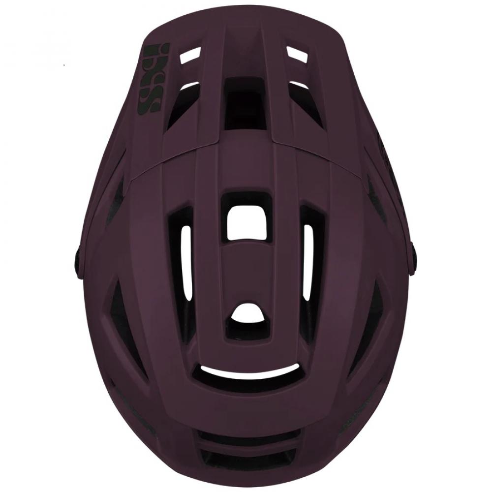 IXS Sports Division iXS Trigger AM helmet M/L Raisin - leichter All-Mountain Fahrradhelm mit Top-Belüftung