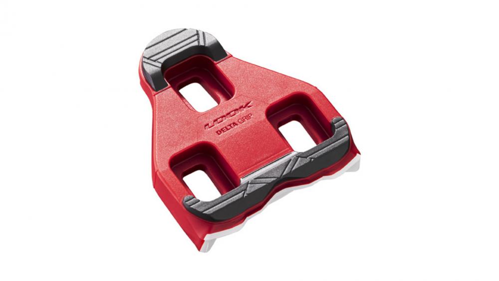 LOOK Delta Grip Pedalplatten Rot - Delta Cleats 9° Grip-Gummi & Silent Float
