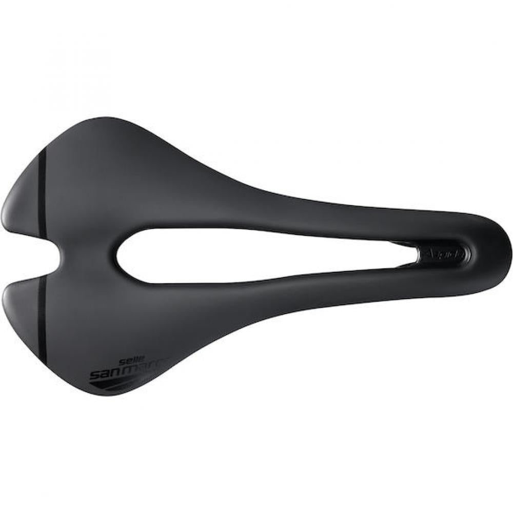 Selle San Marco Sattel Aspide Short Sport 139 x 250 mm Schwarz - kurzer Rennradsattel mit Komfortöffnung