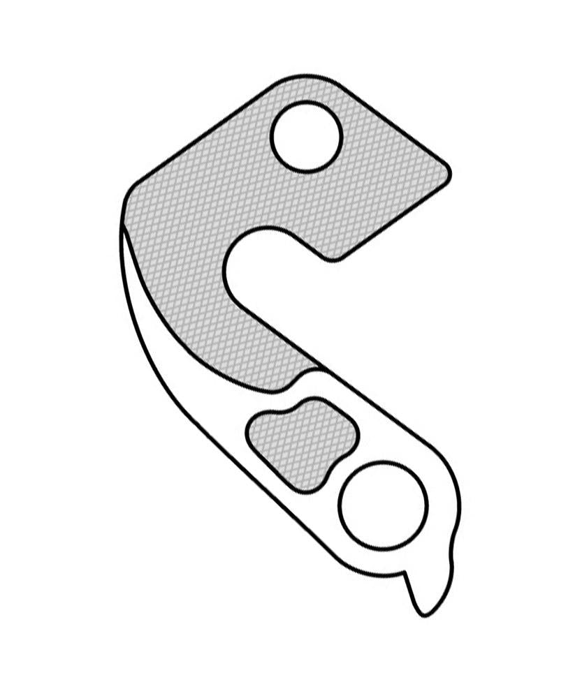 Marwi Schaltauge GH-094 aus silbernem Aluminium, Schaltwerkaufnahme für Fahrräder.
