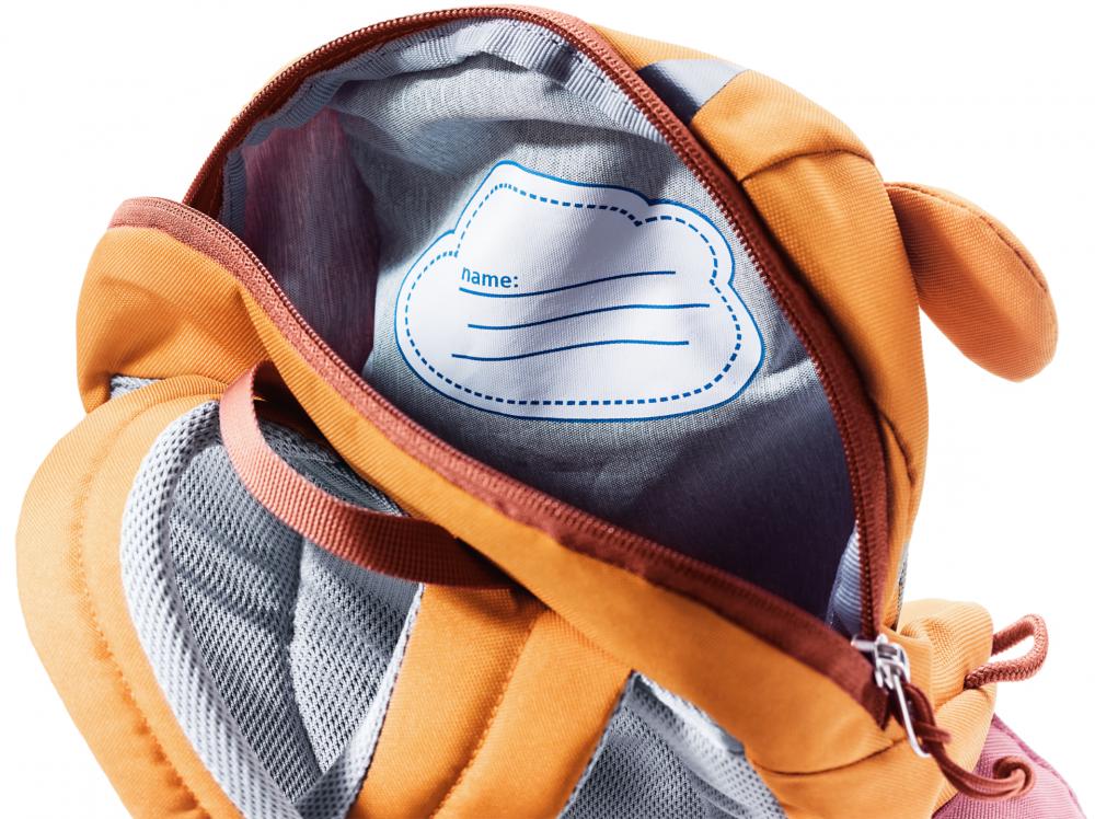 Deuter Kikki Kinderrucksack 8L - Mandarine-Redwood Robust & Reflektierend