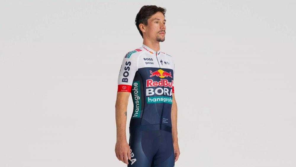 SPECIALIZED Red Bull-BORA-hansgrohe Short Sleeve Replica Jersey Team Replica Größe XL offizielles Teamdesign atmungsaktives Funktionsmaterial für Rennradfahrer - Trikot