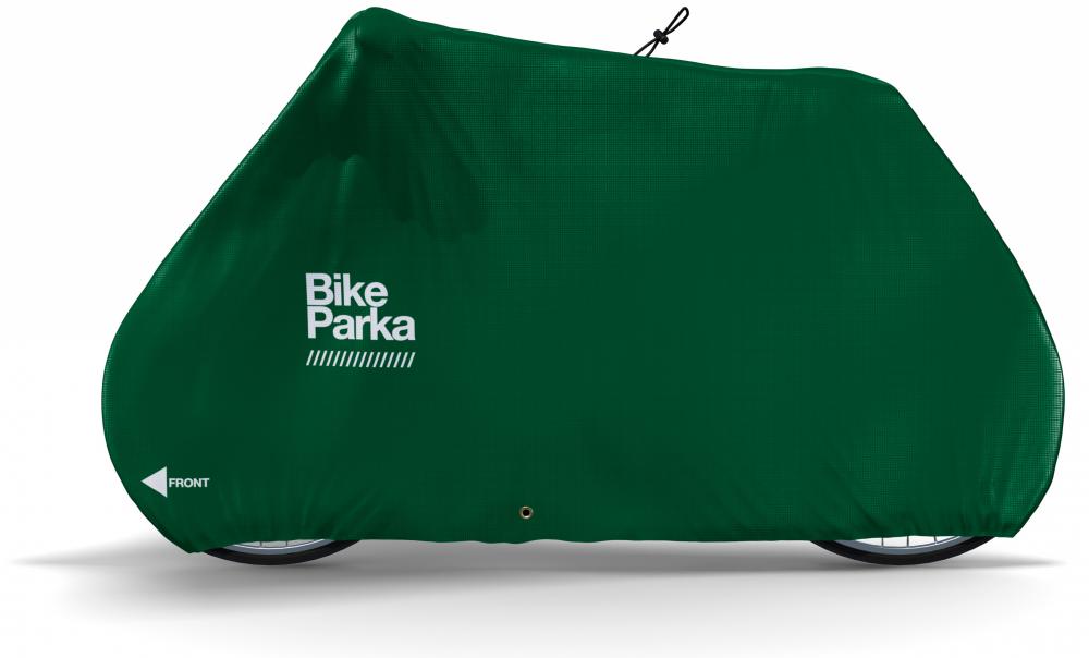 BikeParka Fahrradabdeckung STASH Green - zuverlässiger Wetterschutz für dein Fahrrad