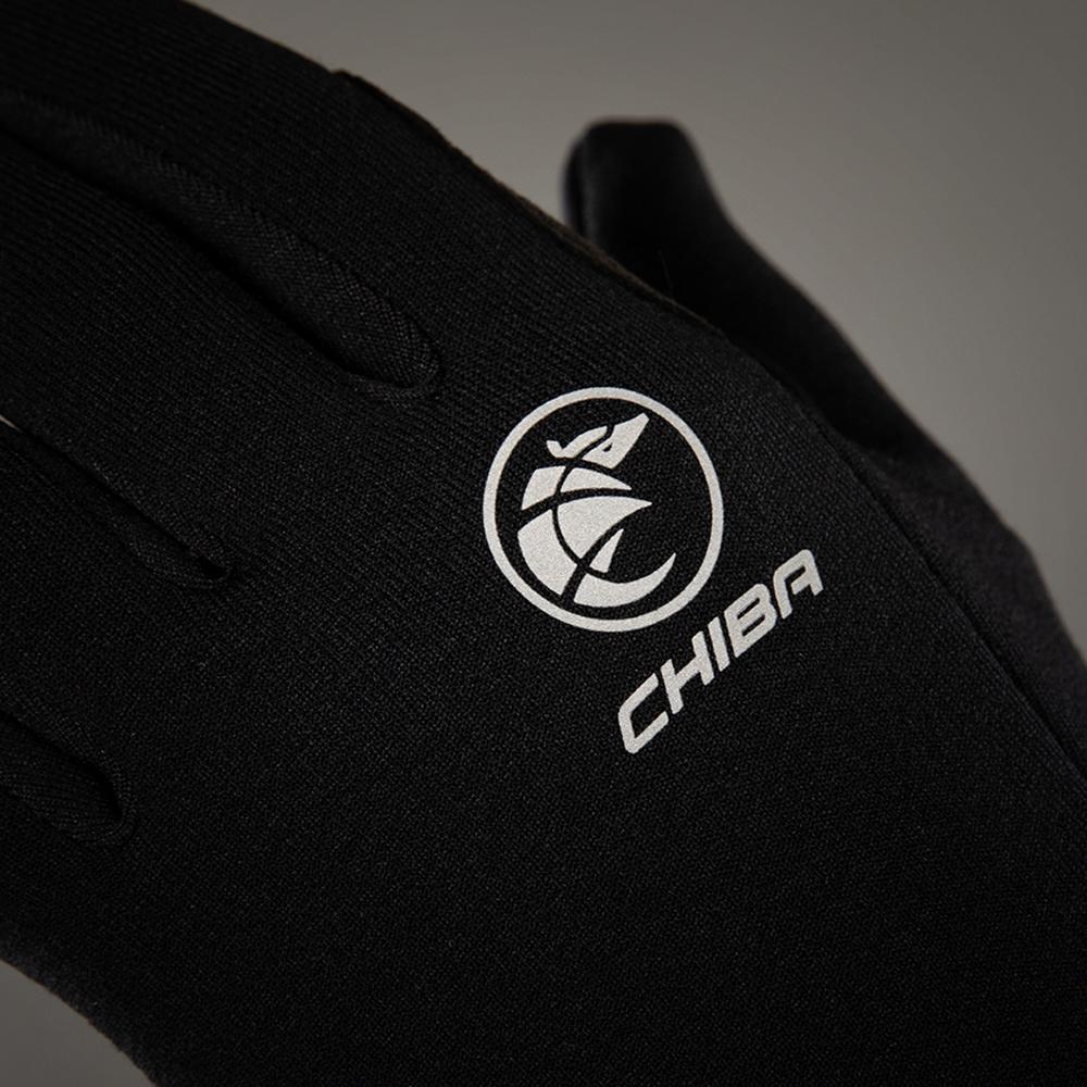 CHIBA Polarfleece - Radhandschuhe schwarz S, Polartec, Touchfinger, Silikondruck
