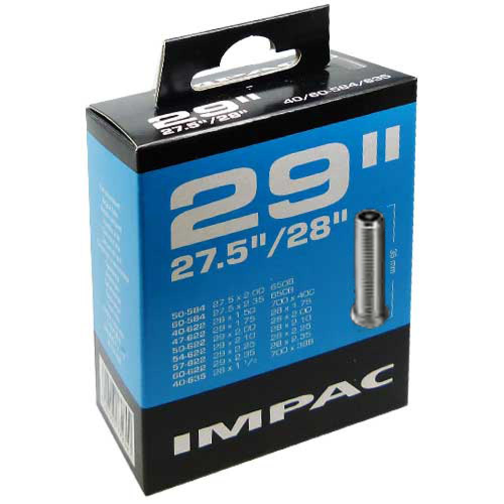Impac Fahrradschlauch 29 Zoll (47/60-622) für Reifen 1.75-2.35 Zoll mit 40mm Autoventil.