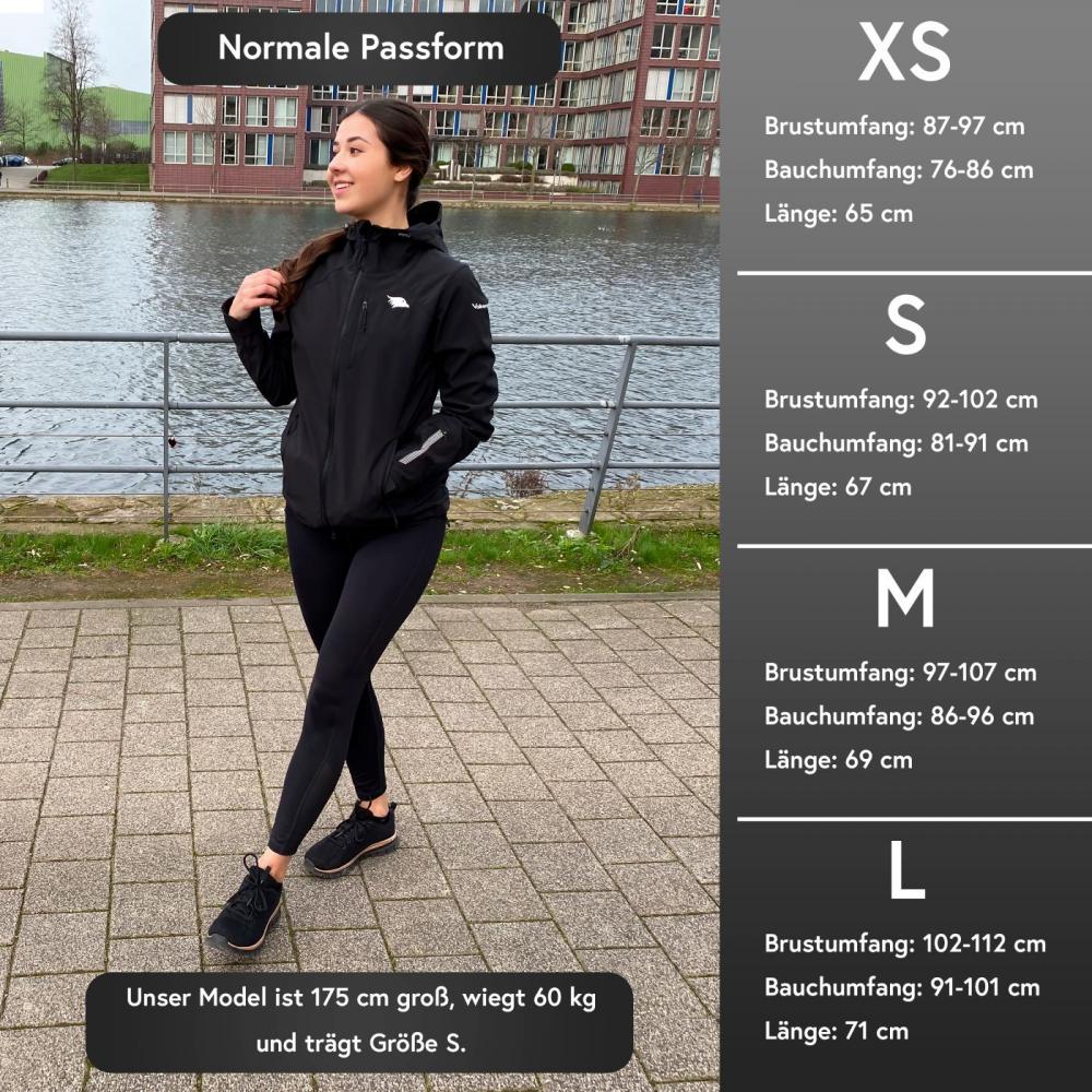 Valkental Damenjacke Softshell L schwarz