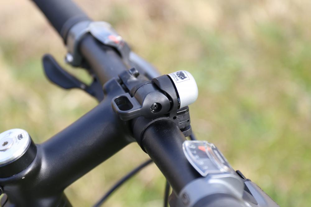 CATEYE Klingel OH-1500 Nido Silber (Kompaktgröße) Silber - laute, freundliche Fahrradklingel