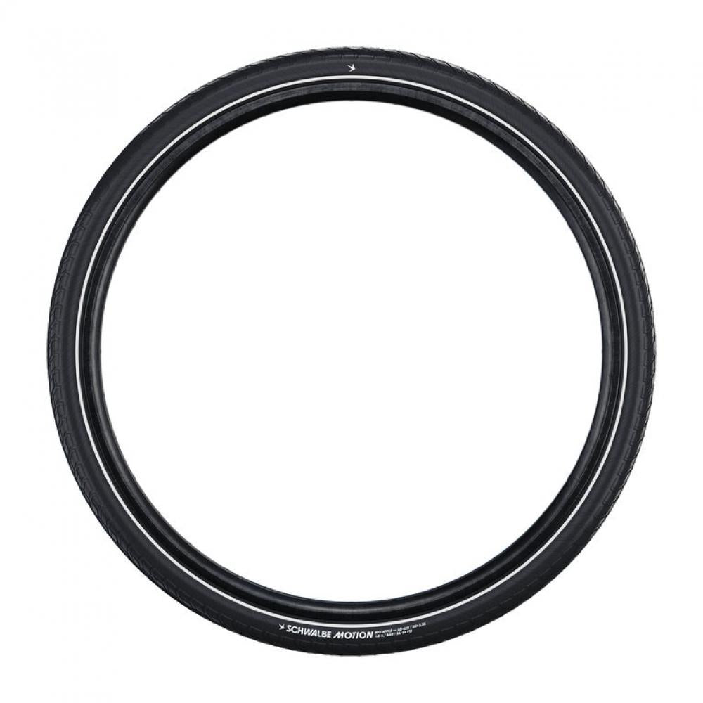 Schwalbe Motion Big Apple 29 Zoll (50-622) City-Fahrradreifen schwarz, reflektierend, mit Pannenschutz.