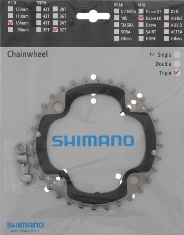 SHIMANO Kettenblatt SLX FC-M590-10 32 Zähne - präziser Antrieb für 10-fach Schaltungen