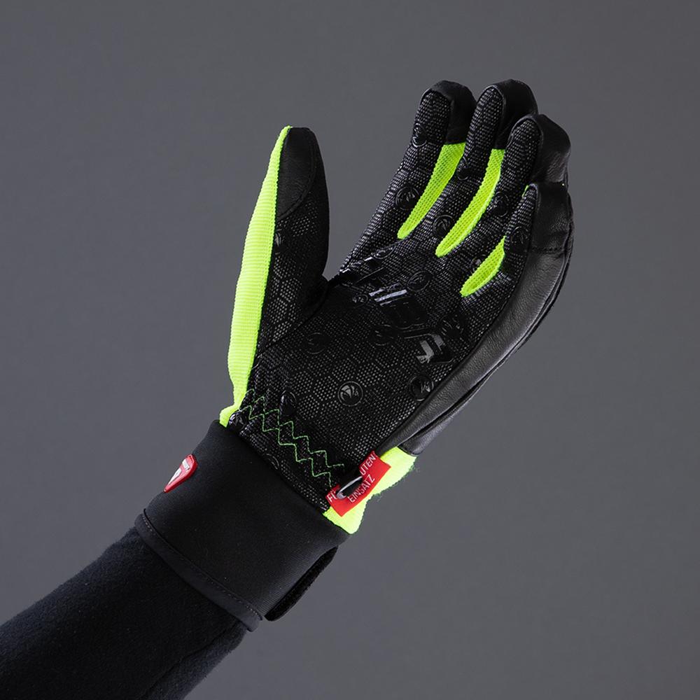 CHIBA Sport Pro - wasserdichte Winter-Radhandschuhe sz/neongel, Größe 8