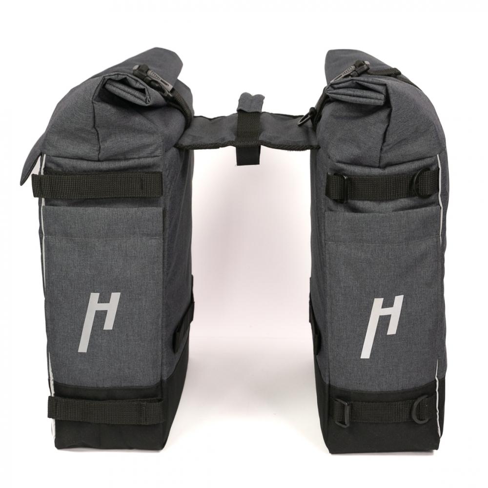 Haberland Rucksack-Doppeltasche Double Loader anthrazit - flexible Gepäckträger- und Rucksacklösung