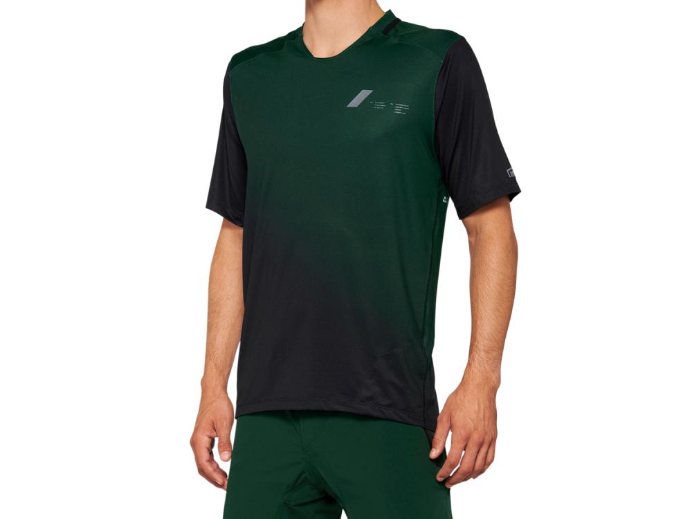 100% Celium Short Sleeve Jersey S Forest Green/Black - ultraleichtes MTB-Trikot