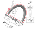 SHIMANO RIM WH-R9200-C50-TU Front ? 16H Tubular Felge 28" für Rennrad