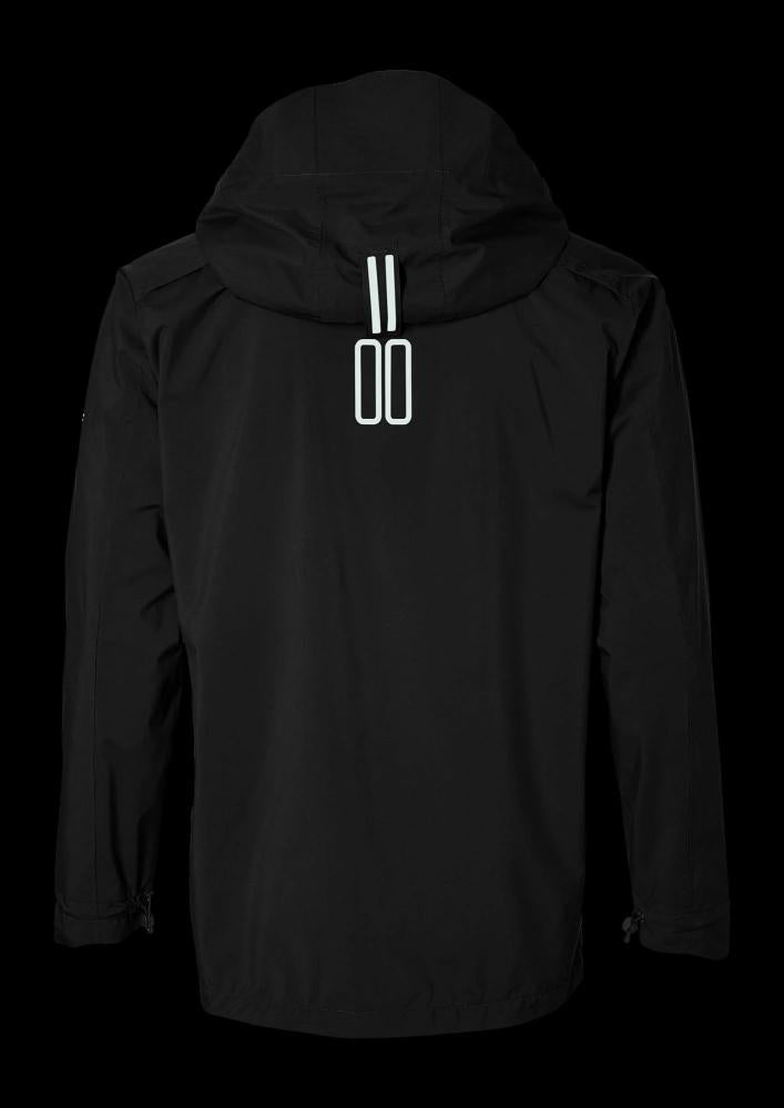 Basil Skane Herren Regenjacke schwarz XL, wasserdicht & atmungsaktiv für Radfahrer, mit reflektierendem Logo.