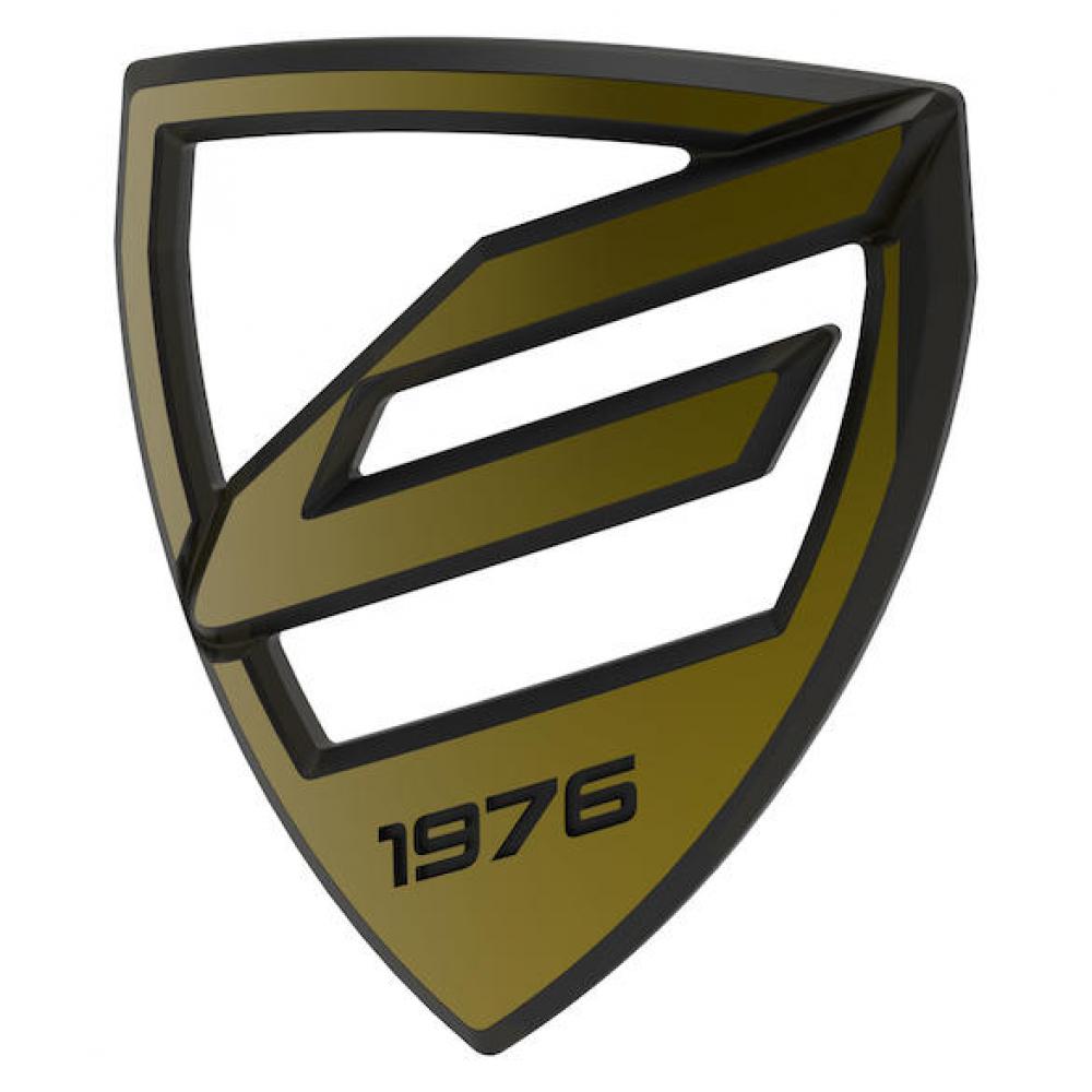 Centurion Steuerrohrplakette 45 mm Ocker/Schwarz - hochwertige Steuerrohr-Dekoration