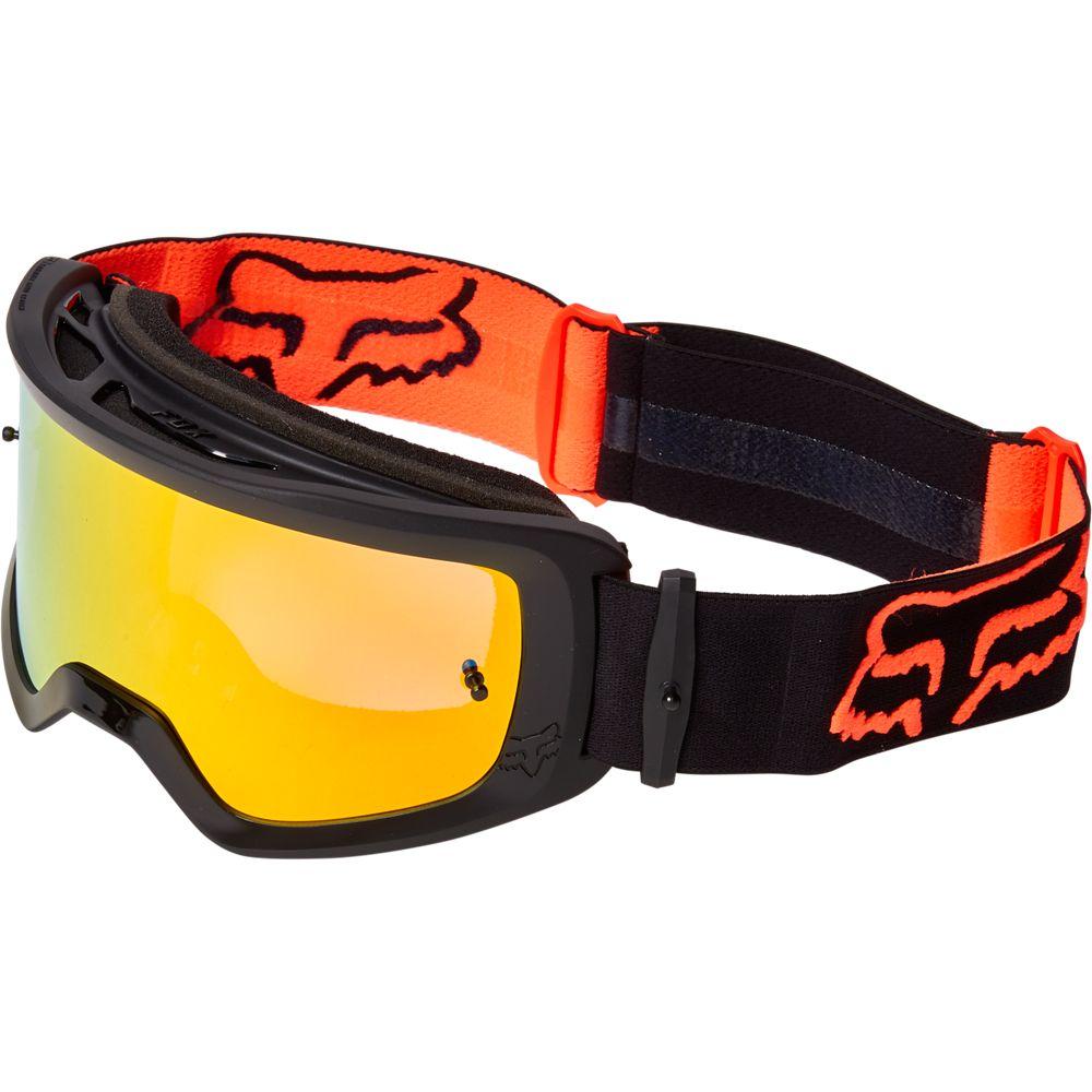 Fox Brille Main Stray Goggle Spark Flo Schwarz/orange verspiegelt