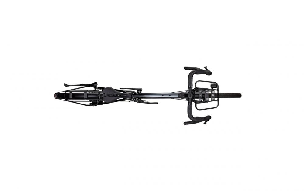 Focus ATLAS 6.8 EQP Gravelbike 28 Zoll, grau, Aluminium, Gepäckträger, Schutzbleche, Licht, Draufsicht.