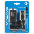 M-WAVE Akku-Beleuchtungsset ATLAS K 11 USB schwarz 28 lx