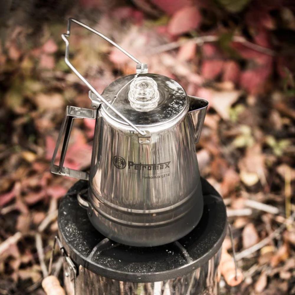 Petromax Perkolator Perkomax le14 Edelstahl 1,5 Liter Perfekter Kaffeegenuss für Camping & Outdoor, robust & hitzebeständig, für Feuerstelle & Herd geeignet