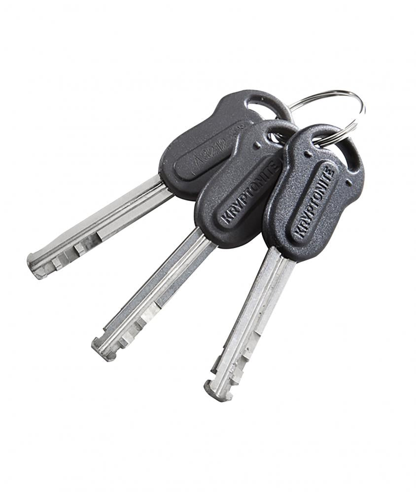 Drei Kryptonite Schlüssel für Evolution Disc Lock Bremsscheibenschloss.