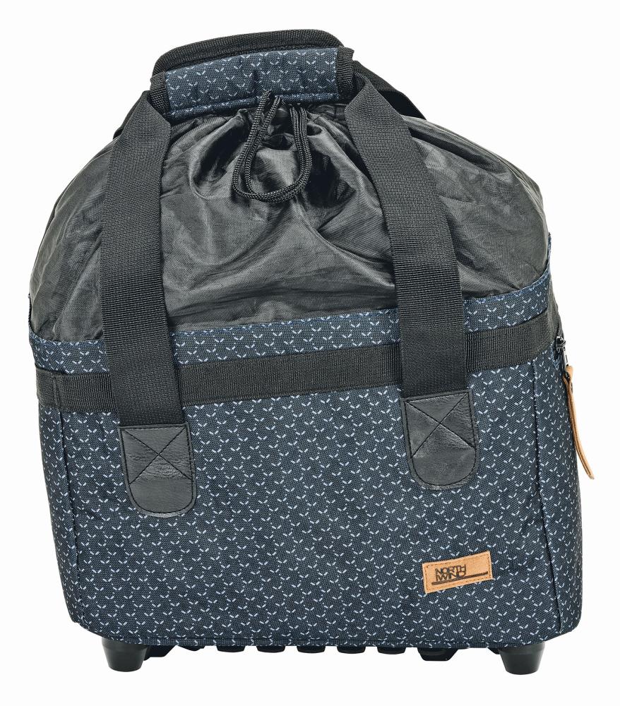 Northwind faltbarer Fahrradkorb Giselle, schwarz, 12L, MonkeyLoad-T, wasserabweisend, reflektierend, robustes Metallgestell, 30x20x20cm, ideal für Einkäufe & Touren