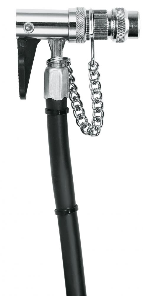 SKS Hebelstecker mit Schlauch für Rennkompressor - Adapter - 125 cm Länge kompatibel mit AV/DV/SV Ventilen langlebig und zuverlässig für präzises Aufpumpen