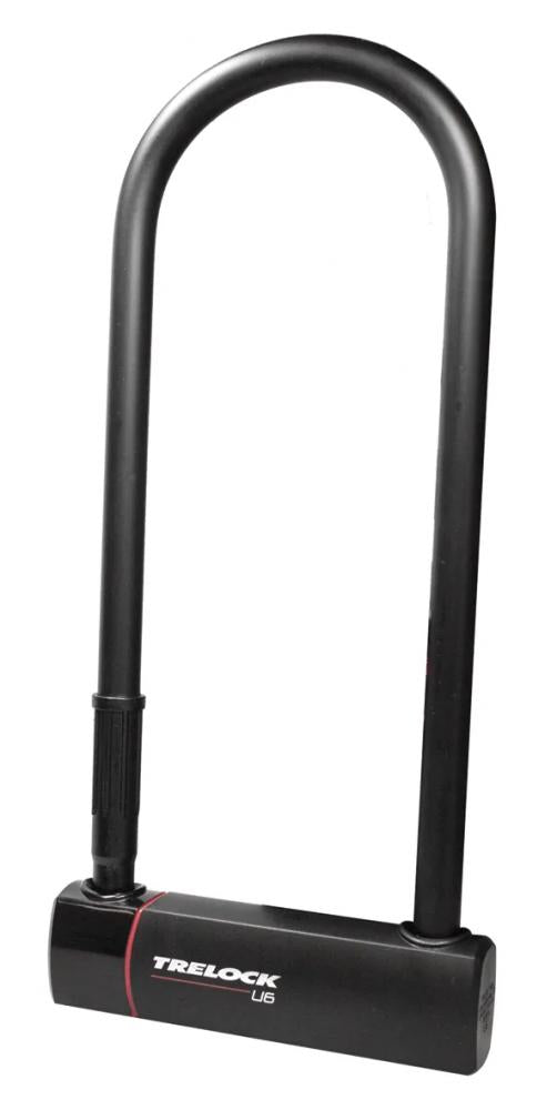 Trelock Bügelschloss U6 L 108×300 mm - schwarz, Bügeldurchmesser 16 mm, mit Halter ZB 401, Sicherheitsstufe 6, gehärteter Stahl, hoher Diebstahlschutz