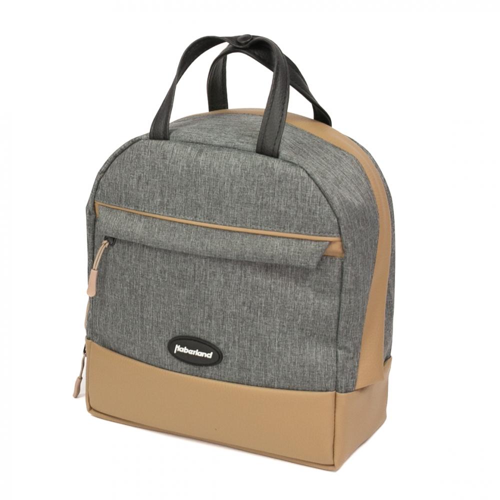 Haberland Rucksack-Lenkertasche Bella grau/hell- - flexible Lenkertasche & Rucksack