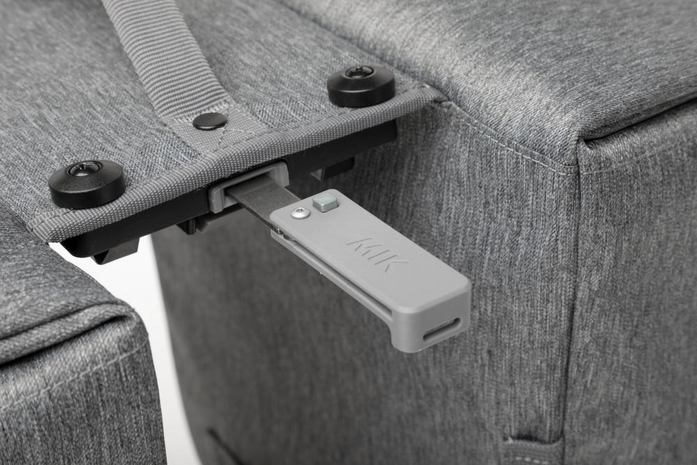 New Looxs Doppelpacktasche Nova Double MIK Grey 2×21L Grey - geräumige Fahrrad-Gepäckträgertaschen