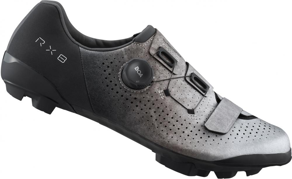 SHIMANO RX801 Gravel SPD Fahrradschuhe - Herren/Damen, Größe 43, Silber