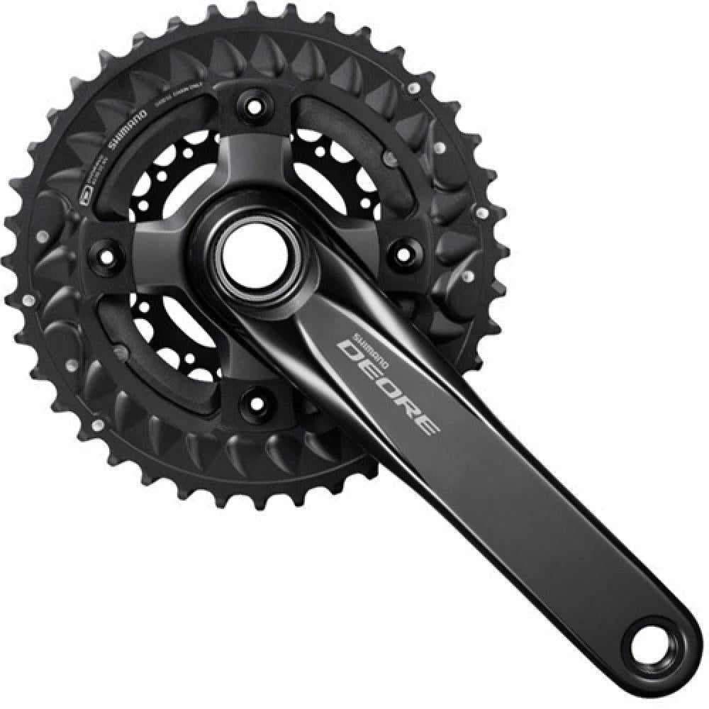 Shimano Deore FC-M6000 Kurbelgarnitur, 10-fach, 40-30-22 Zähne, 175mm, schwarz.