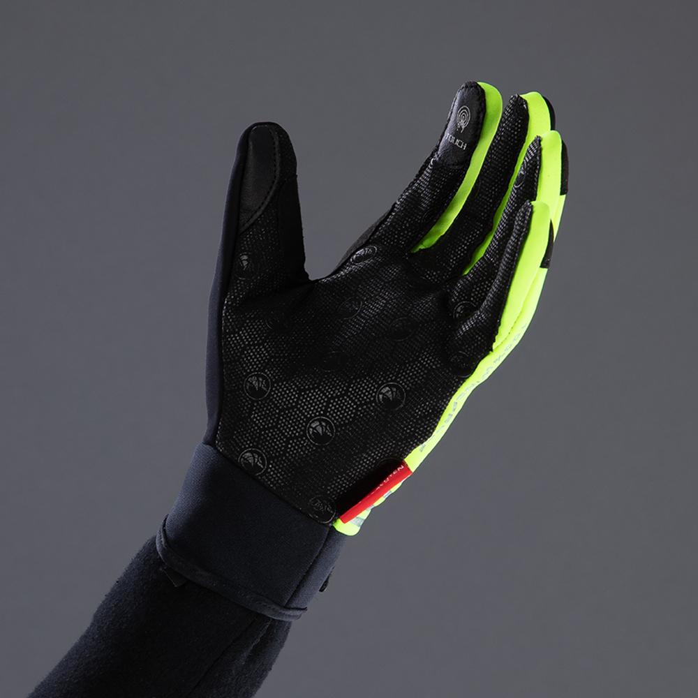 CHIBA Competition Plus - Radhandschuhe neongelb, winddicht, atmungsaktiv, Größe 10