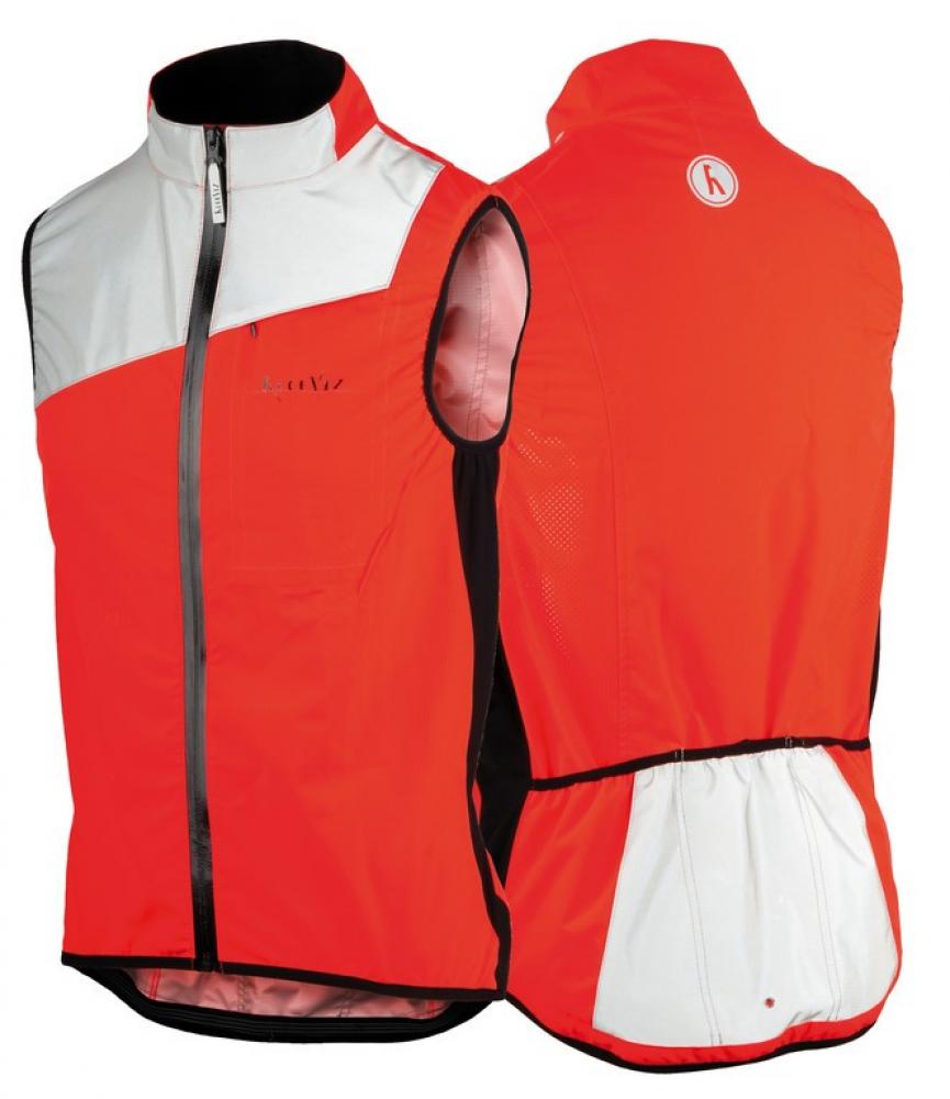 Wowow Wind-Wasser-Weste Hardknott rot mit reflektierendes Band XS