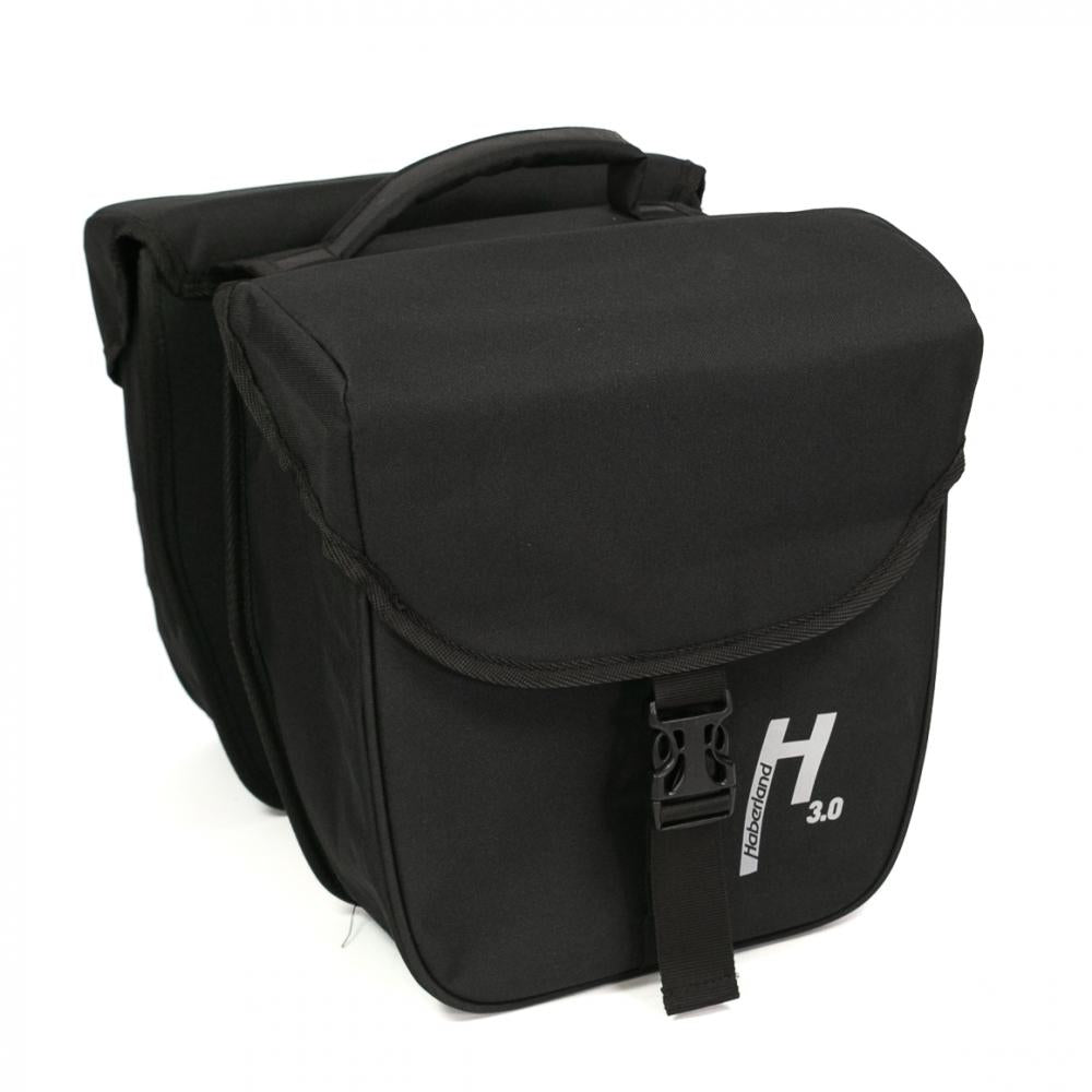 Haberland Doppeltasche 18l Basic S 3.0 schwarz - kompakter Stauraum für den Gepäckträger
