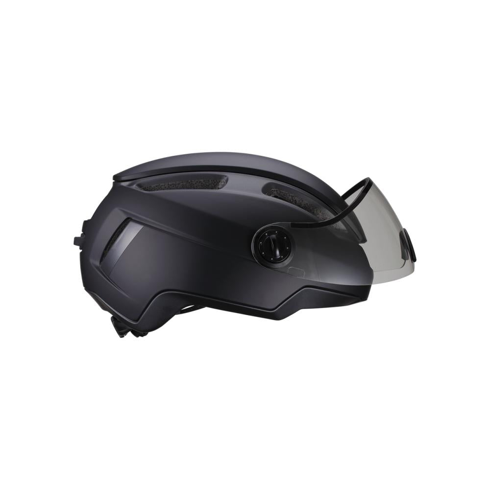 BBB Cycling Helme Indra Faceshield Transparent L matt schwarz - sicherer E-Bike-Urbanhelm