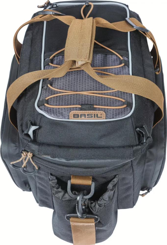Basil Miles XL Pro MIK 2.0 Gepäckträgertasche schwarz/grau, 36L, wasserdicht, erweiterbar.