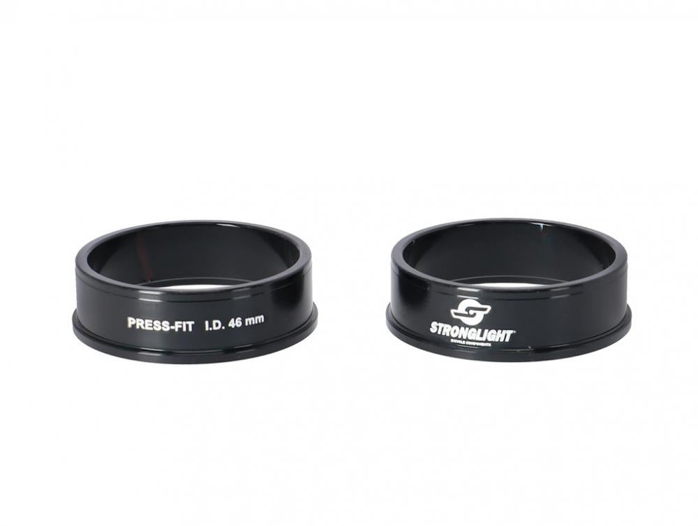 Stronglight Innenlager Converter PF30 auf BB 86/89/92, zwei schwarze Press-Fit Adapter mit 46mm ID.
