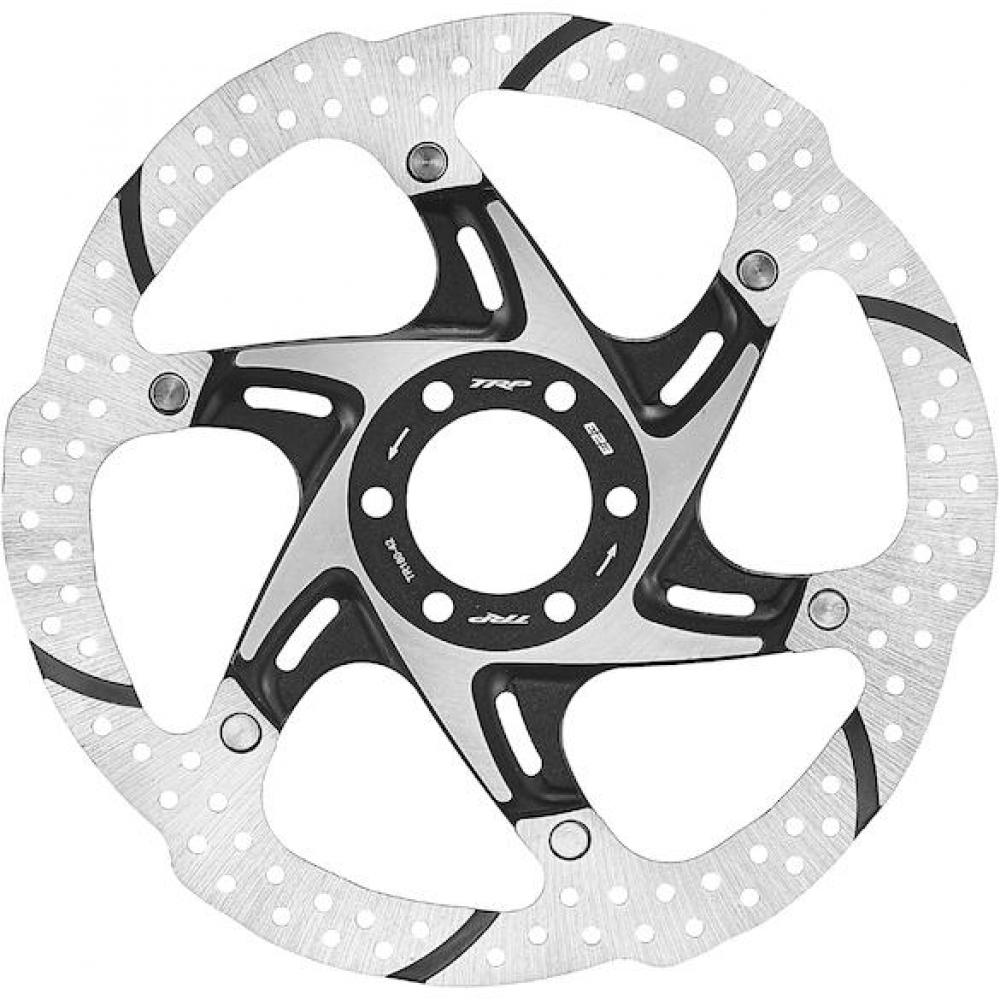 TRP Bremsscheibe TR-42 6-Loch 2,3 x 180 mm Silber/schwarz - starke Bremsleistung für E-MTB & Downhill