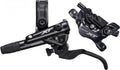 Shimano Deore XT BR-M8120/BL-M8100 Scheibenbremse vorn links, kraftvolle 4-Kolben-Performance.