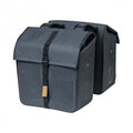 Basil Urban Dry Doppeltasche anthrazit 50l, wasserdichte Fahrradtasche für den Gepäckträger.
