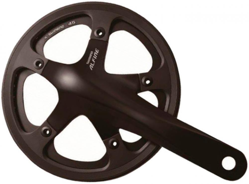 SHIMANO Kurbelgarnitur ALFINE FC-S501 - 39 Zähne, schwarz