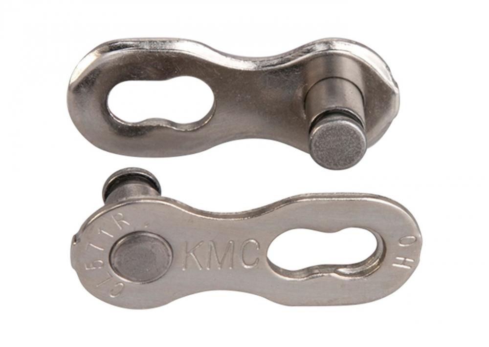 KMC 7/8R Missing Link, silberner Kettenverschluss für 7- und 8-fach Fahrradketten.
