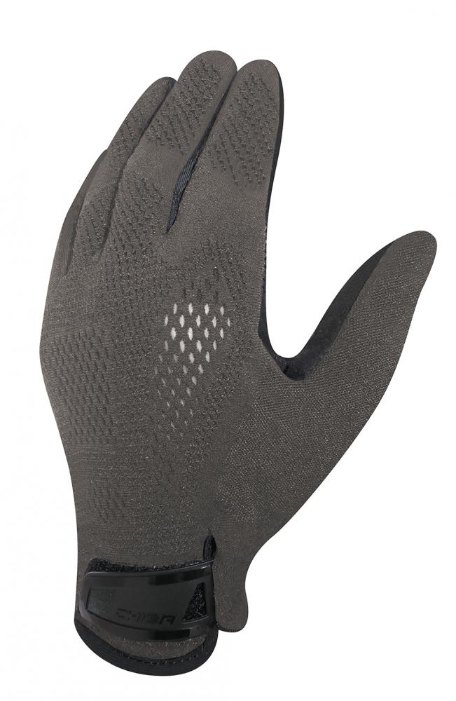 CHIBA Viper - Radhandschuhe dunkelgrau, Größe L, Touchfinger, Gelpolsterung