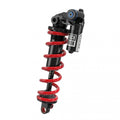 RockShox Vivid Coil Ultimate Dämpfer für Fahrräder, schwarz mit roter Feder, einstellbar, Lockout, Trunnion.
