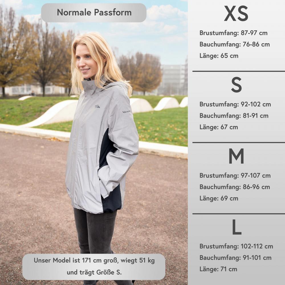 Valkental Damenjacke 3in1 Smart Jacket wasserdichte Jacke mit Fleece Zipp-In S grau